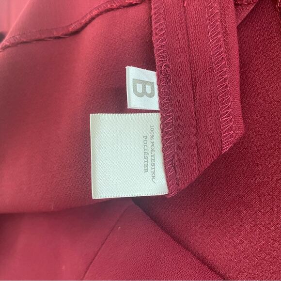 Ann Taylor Wine Burgundy Crochet Top Dress Sz 6 - Picture 11 of 12